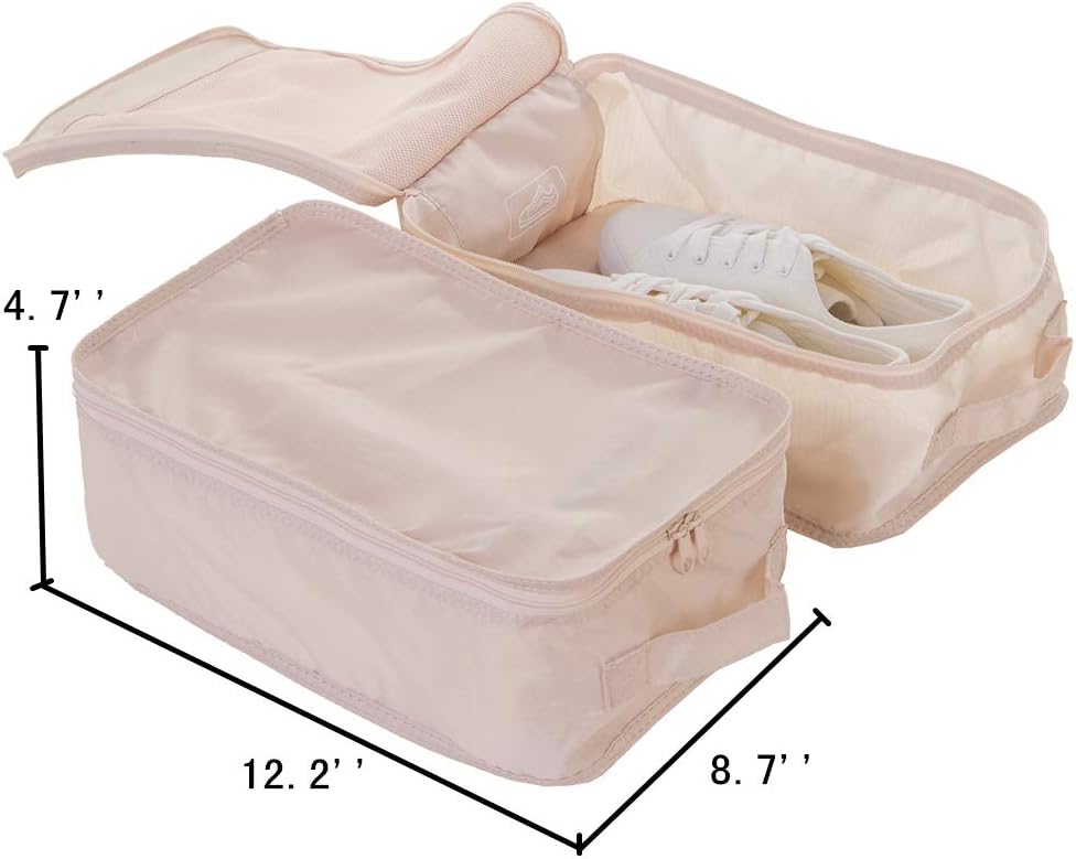 Travel Shoe Bags, Foldable Waterproof Shoe Puches Organizer-Double Layer (Multi-colored4)