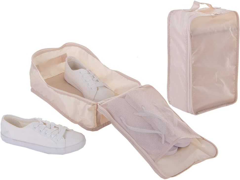 Travel Shoe Bags, Foldable Waterproof Shoe Puches Organizer-Double Layer (Multi-colored4)