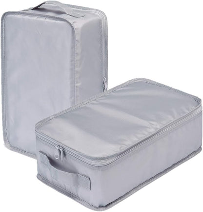 Travel Shoe Bags, Foldable Waterproof Shoe Puches Organizer-Double Layer (Multi-colored4)
