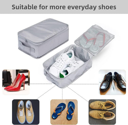 Travel Shoe Bags, Foldable Waterproof Shoe Puches Organizer-Double Layer (Multi-colored4)
