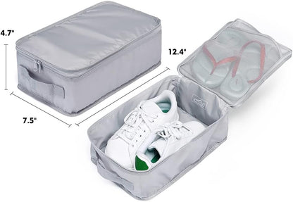 Travel Shoe Bags, Foldable Waterproof Shoe Puches Organizer-Double Layer (Multi-colored4)