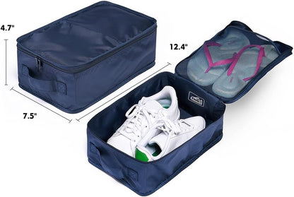 Travel Shoe Bags, Foldable Waterproof Shoe Puches Organizer-Double Layer (Multi-colored4)