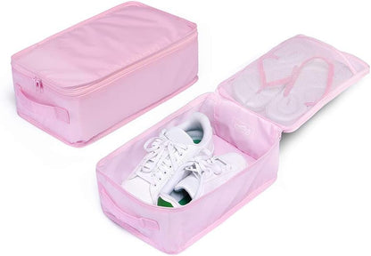 Travel Shoe Bags, Foldable Waterproof Shoe Puches Organizer-Double Layer (Multi-colored4)