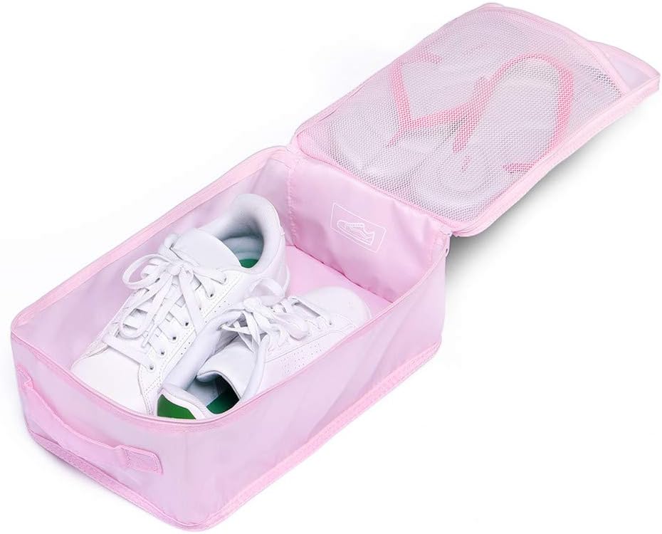 Travel Shoe Bags, Foldable Waterproof Shoe Puches Organizer-Double Layer (Multi-colored4)