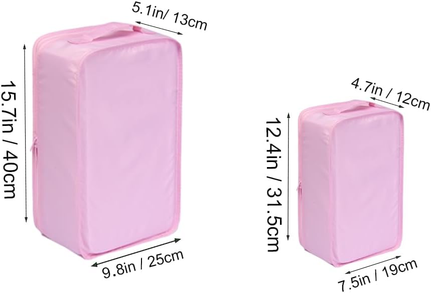 Travel Shoe Bags, Foldable Waterproof Shoe Puches Organizer-Double Layer (Multi-colored4)