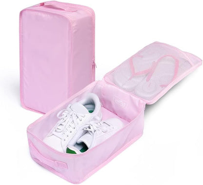 Travel Shoe Bags, Foldable Waterproof Shoe Puches Organizer-Double Layer (Multi-colored4)
