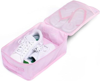 Travel Shoe Bags, Foldable Waterproof Shoe Puches Organizer-Double Layer (Multi-colored4)