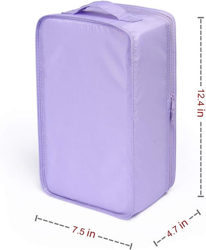 Travel Shoe Bags, Foldable Waterproof Shoe Puches Organizer-Double Layer (Multi-colored4)