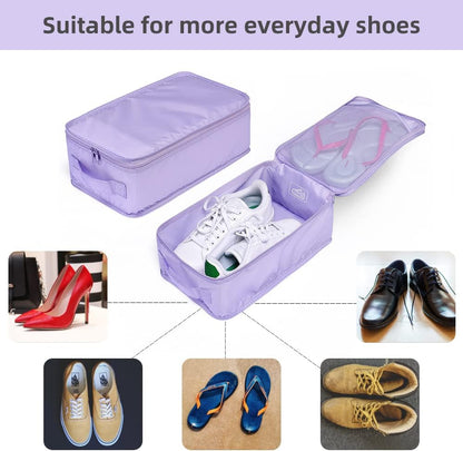 Travel Shoe Bags, Foldable Waterproof Shoe Puches Organizer-Double Layer (Multi-colored4)