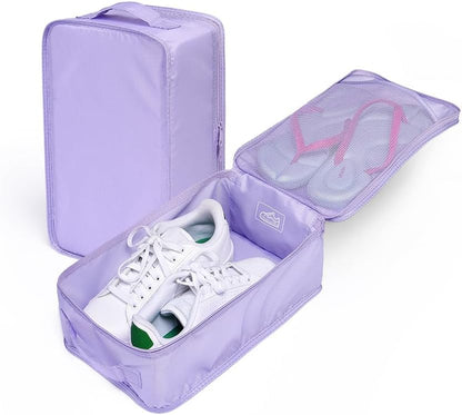 Travel Shoe Bags, Foldable Waterproof Shoe Puches Organizer-Double Layer (Multi-colored4)