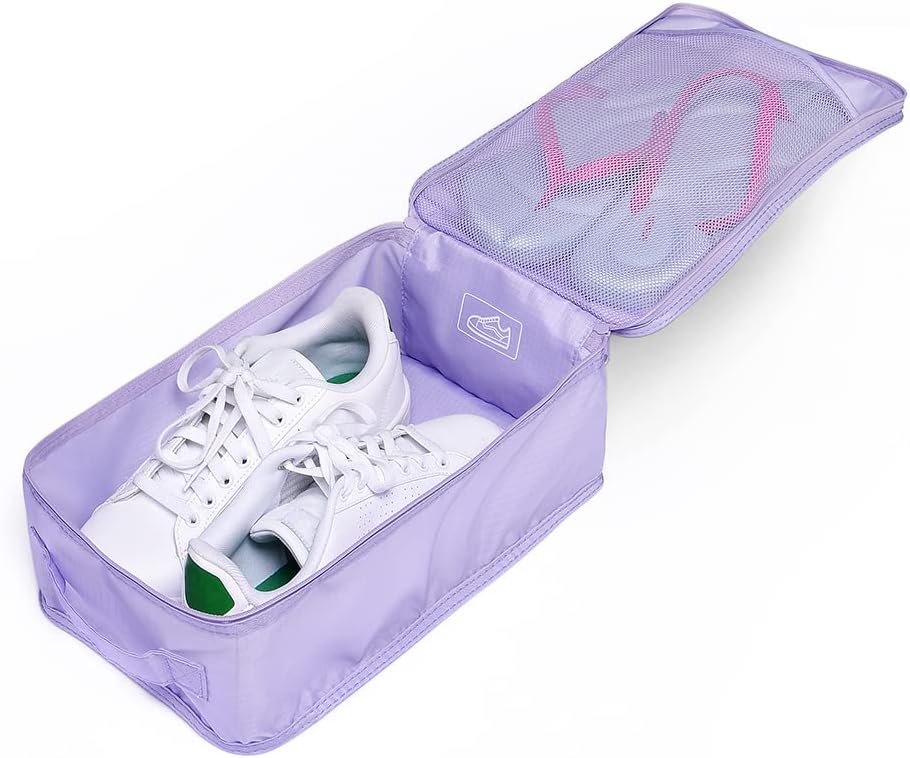 Travel Shoe Bags, Foldable Waterproof Shoe Puches Organizer-Double Layer (Multi-colored4)