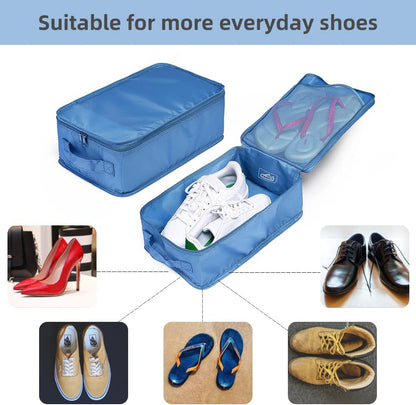 Travel Shoe Bags, Foldable Waterproof Shoe Puches Organizer-Double Layer (Multi-colored4)
