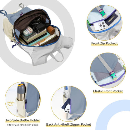 15L Small Hiking Backpack Travel Daypack Colorful Lightweight Packable Foldable Casual Backpack for Women Men