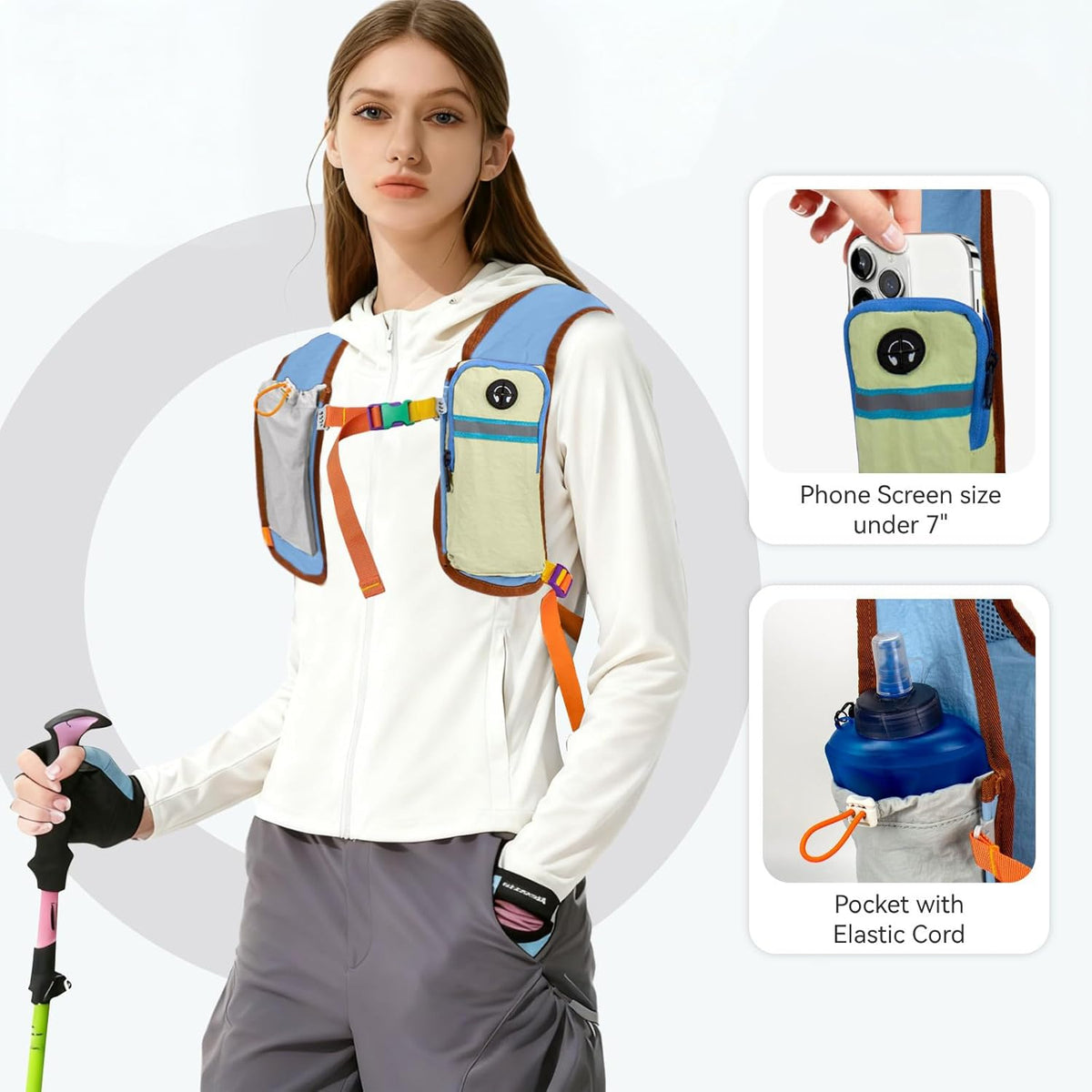 15L Small Hiking Backpack Travel Daypack Colorful Lightweight Packable Foldable Casual Backpack for Women Men