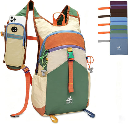 15L Small Hiking Backpack Travel Daypack Colorful Lightweight Packable Foldable Casual Backpack for Women Men