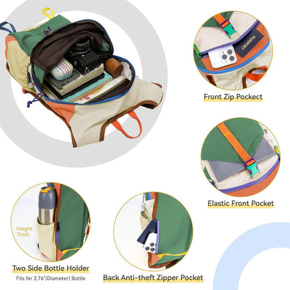 15L Small Hiking Backpack Travel Daypack Colorful Lightweight Packable Foldable Casual Backpack for Women Men