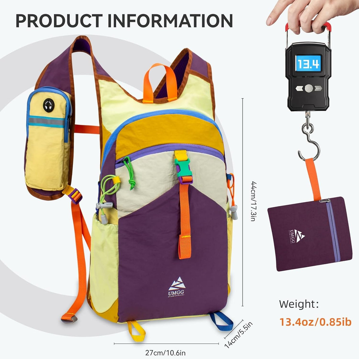 15L Small Hiking Backpack Travel Daypack Colorful Lightweight Packable Foldable Casual Backpack for Women Men