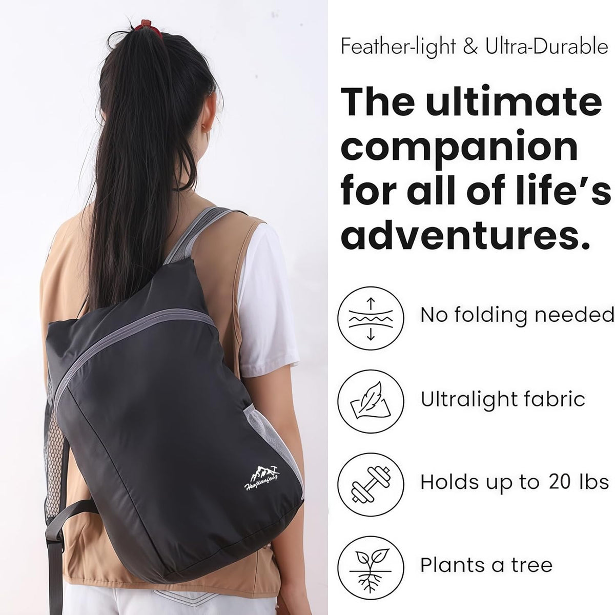 Ultra Lightweight Travel Foldable Backpack,Water Resistant Reusable Hiking Daypack for Camping Outdoor for Women&Men