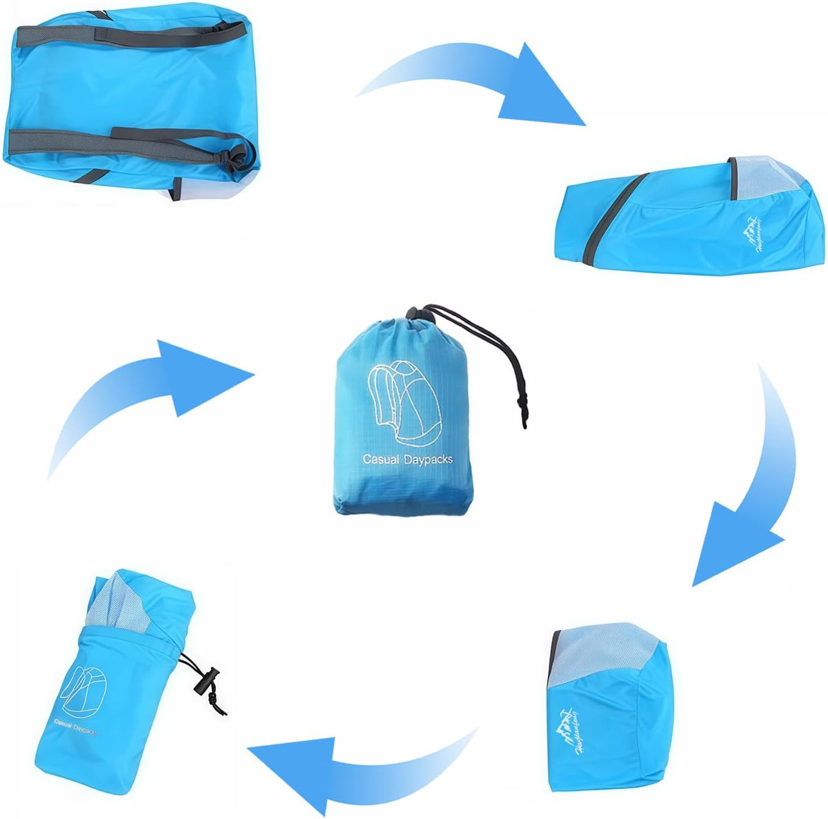Ultra Lightweight Travel Foldable Backpack,Water Resistant Reusable Hiking Daypack for Camping Outdoor for Women&Men