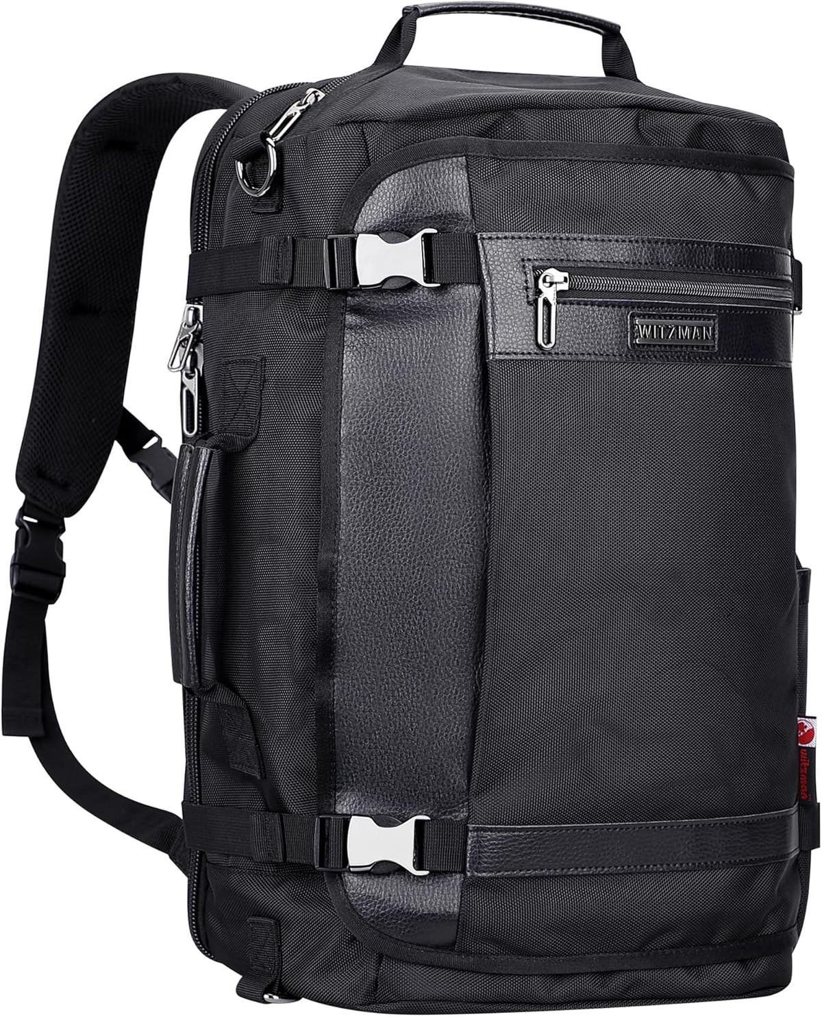 Travel Backpack for Men 40L Carry-on Luggage Bag USB Charging Port | Nylon Laptop Backpack Multi-pocket Fits 17 Inch, TSA Friendly Flight Approved, For Business Trip, Vacation, B686 Silvery Grey