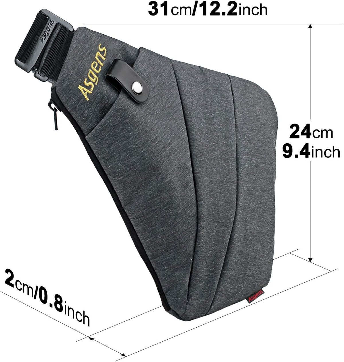 CCW Crossbody Sling Bag Multi-Purpose Anti-Thief Conceal Carry Bag for Men and Women Range, Travel, Outdoor