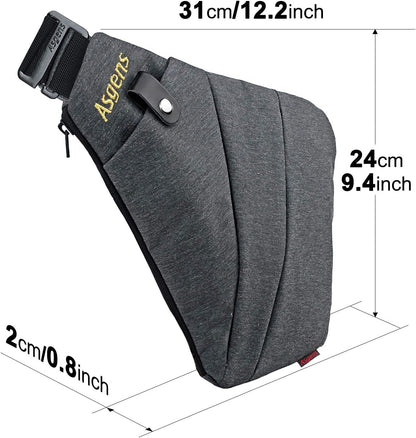 CCW Crossbody Sling Bag Multi-Purpose Anti-Thief Conceal Carry Bag for Men and Women Range, Travel, Outdoor