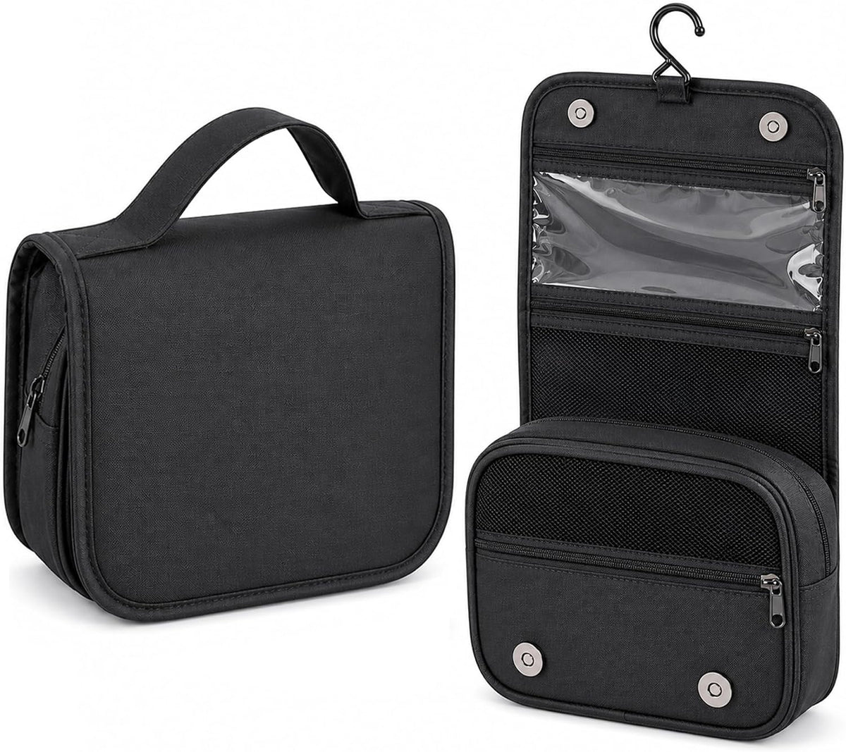 Large Hanging Toiletry Bag with Magnetic Snap Closure Waterproof Travel Durable Hanging Travel Toiletry Bag with Hook Hanging Toiletry Bags for Travel Size Toiletries
