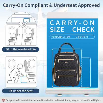 Underseat Carry On Luggage with Wheels, 17inch Lightweight Overnight Soft Sided Personal Luggage Bag Carry-On Suitcase for Short Trip Travel Business, Black