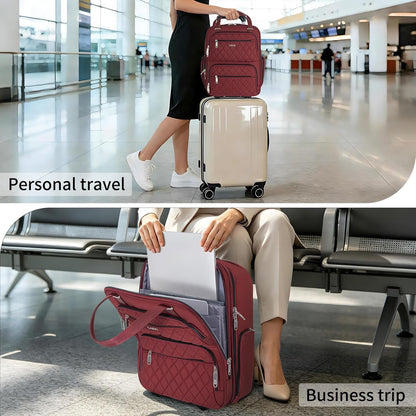 Underseat Carry On Luggage with Wheels, 17inch Lightweight Overnight Soft Sided Personal Luggage Bag Carry-On Suitcase for Short Trip Travel Business, Black