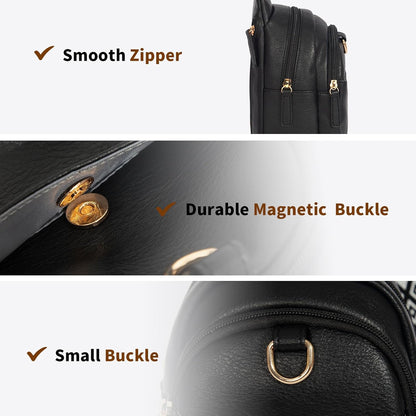Crossbody Bags for Women Sling Bag Anti Theft PU Leather Travel Chest Purse Small Adjustable Strap Fits Large Phone
