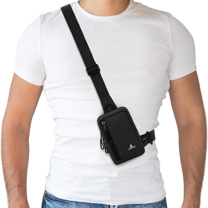 Small Crossbody Bag for Men Women Mini Sling Bag Travel Running Phone Daypack Cross Body Shoulder Bags with Keyholder