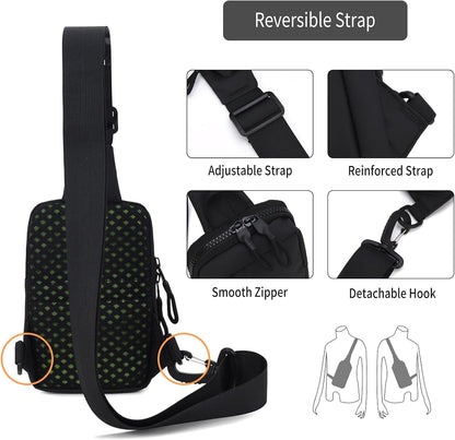 Small Crossbody Bag for Men Women Mini Sling Bag Travel Running Phone Daypack Cross Body Shoulder Bags with Keyholder