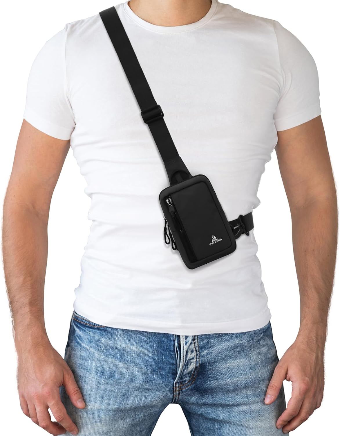 Small Crossbody Bag for Men Women Mini Sling Bag Travel Running Phone Daypack Cross Body Shoulder Bags with Keyholder