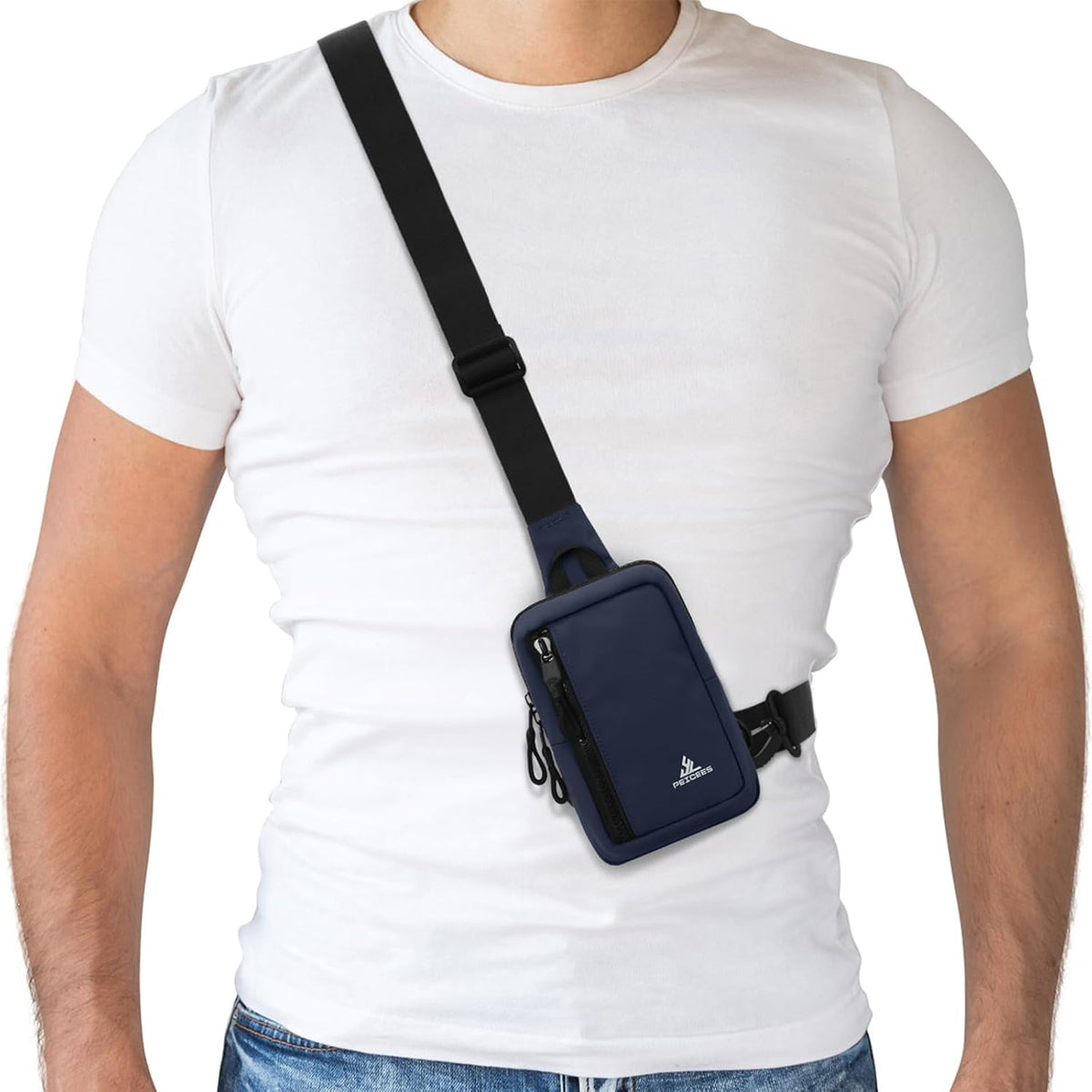 Small Crossbody Bag for Men Women Mini Sling Bag Travel Running Phone Daypack Cross Body Shoulder Bags with Keyholder