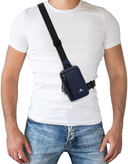Small Crossbody Bag for Men Women Mini Sling Bag Travel Running Phone Daypack Cross Body Shoulder Bags with Keyholder