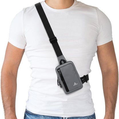 Small Crossbody Bag for Men Women Mini Sling Bag Travel Running Phone Daypack Cross Body Shoulder Bags with Keyholder