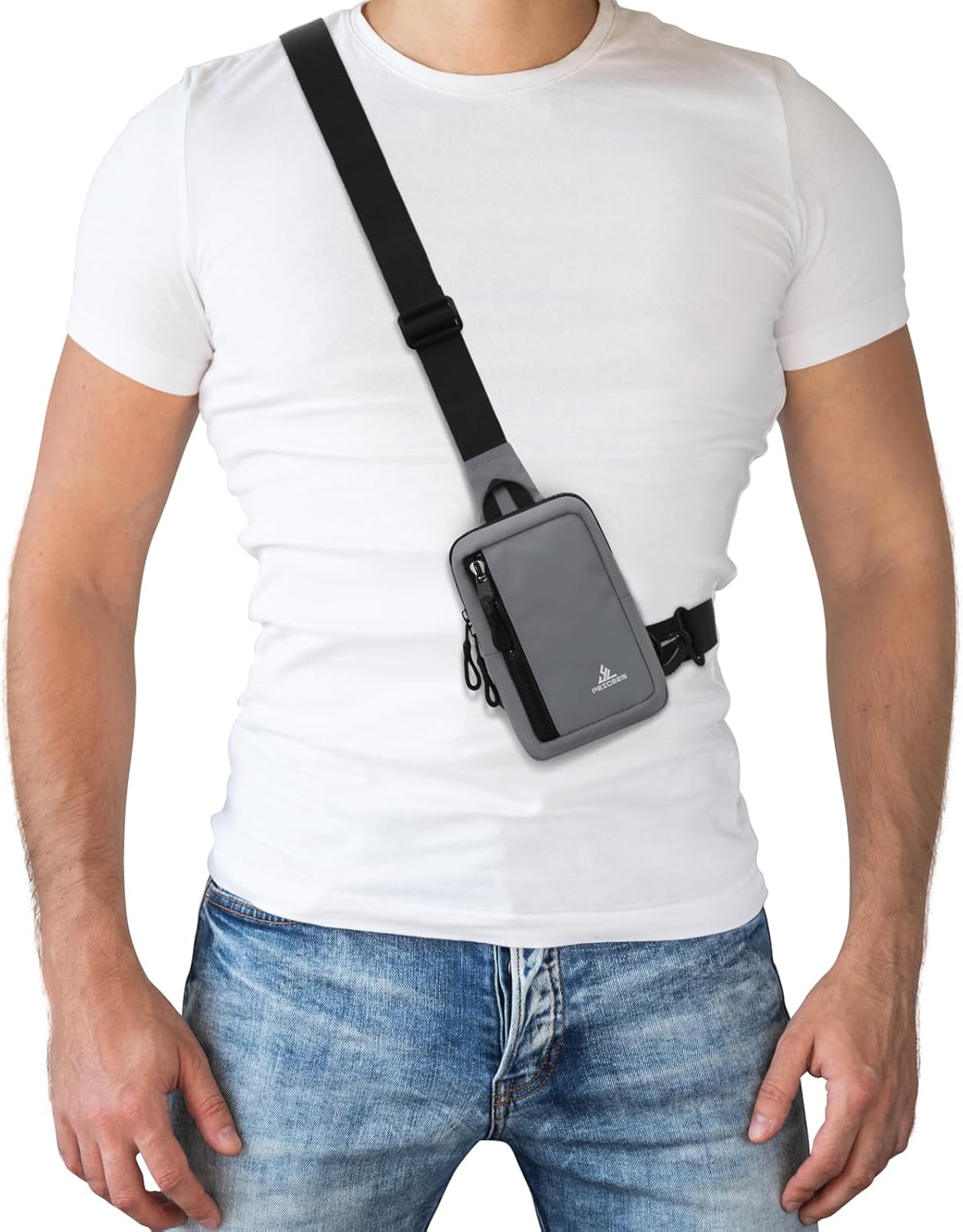 Small Crossbody Bag for Men Women Mini Sling Bag Travel Running Phone Daypack Cross Body Shoulder Bags with Keyholder