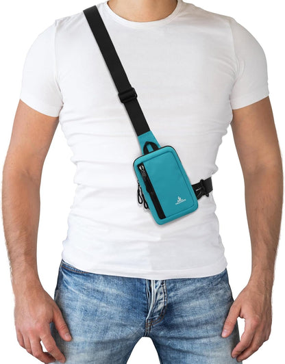 Small Crossbody Bag for Men Women Mini Sling Bag Travel Running Phone Daypack Cross Body Shoulder Bags with Keyholder