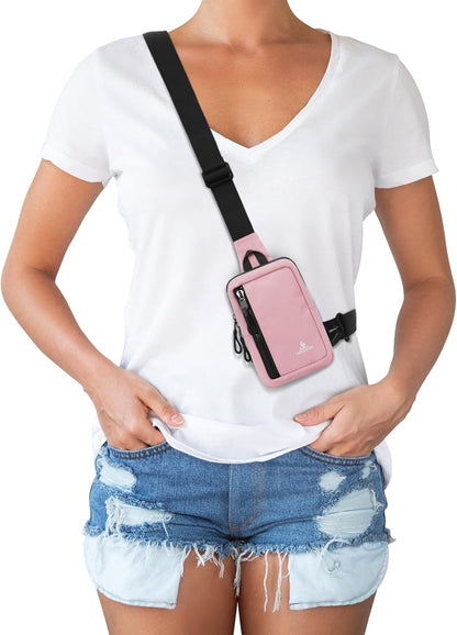 Small Crossbody Bag for Men Women Mini Sling Bag Travel Running Phone Daypack Cross Body Shoulder Bags with Keyholder