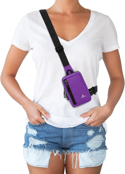 Small Crossbody Bag for Men Women Mini Sling Bag Travel Running Phone Daypack Cross Body Shoulder Bags with Keyholder