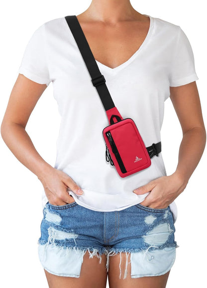 Small Crossbody Bag for Men Women Mini Sling Bag Travel Running Phone Daypack Cross Body Shoulder Bags with Keyholder