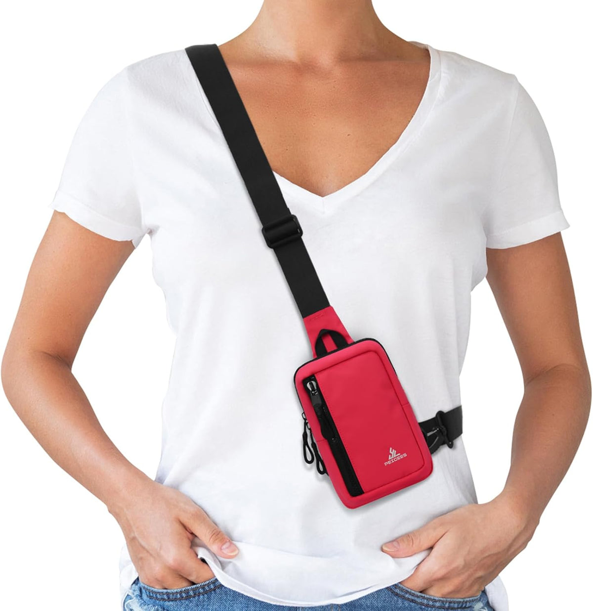Small Crossbody Bag for Men Women Mini Sling Bag Travel Running Phone Daypack Cross Body Shoulder Bags with Keyholder