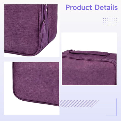Travel Underwear Storage Bag, Purple Bra Organizer for Lingerie and Socks, 3-Layer Cosmetic Pouch, Portable Case with Multiple Compartments for Toiletry, Home, Gym, Vacation