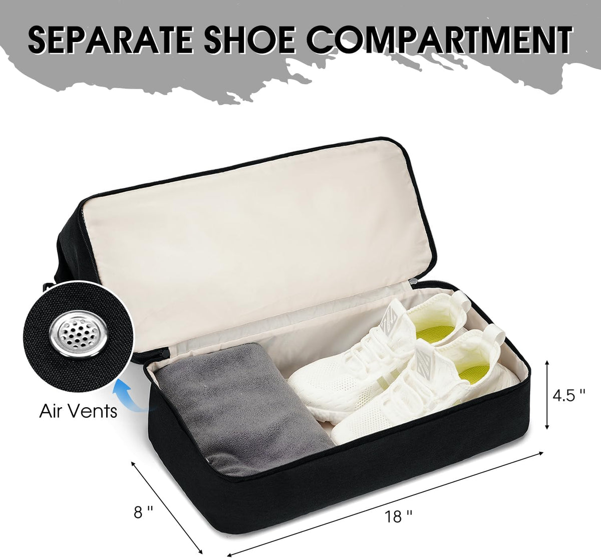 Personal Item Travel Bag, Carry On Weekender Bag for Women | 18x14x8 inches, Frontier Underseat Fit, Shoe Compartment, Weekend Overnight Trips
