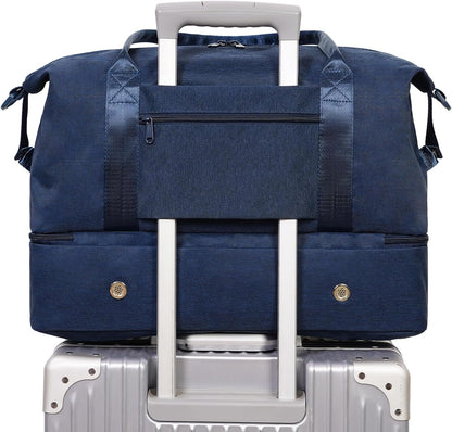 Personal Item Travel Bag, Carry On Weekender Bag for Women | 18x14x8 inches, Frontier Underseat Fit, Shoe Compartment, Weekend Overnight Trips