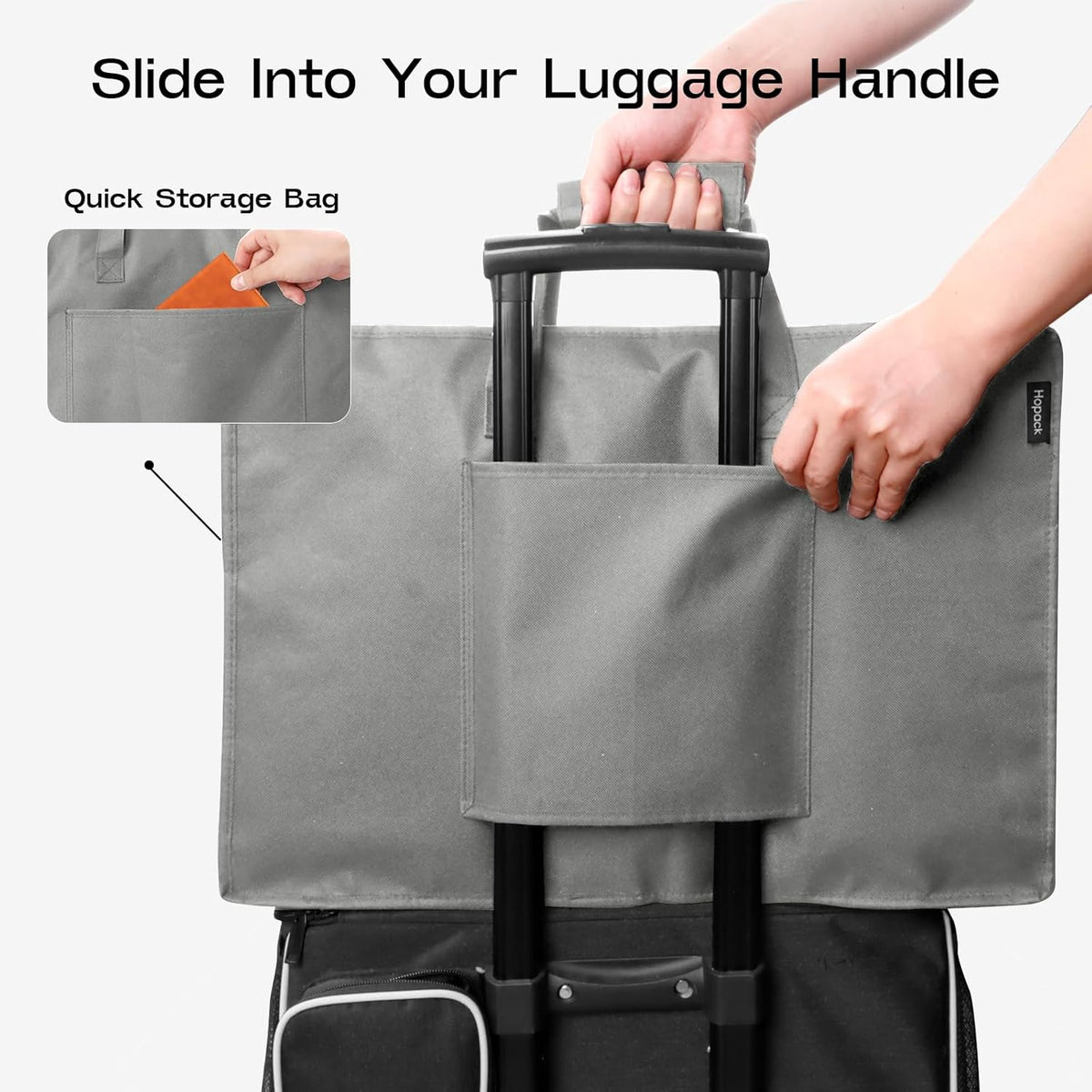 Shoe Bag for Travel with Handle, Travel Shoe Organizer Portable Luggage Shoe Storage Bag, Shoe Bags for Packing in Suitcase (Black)