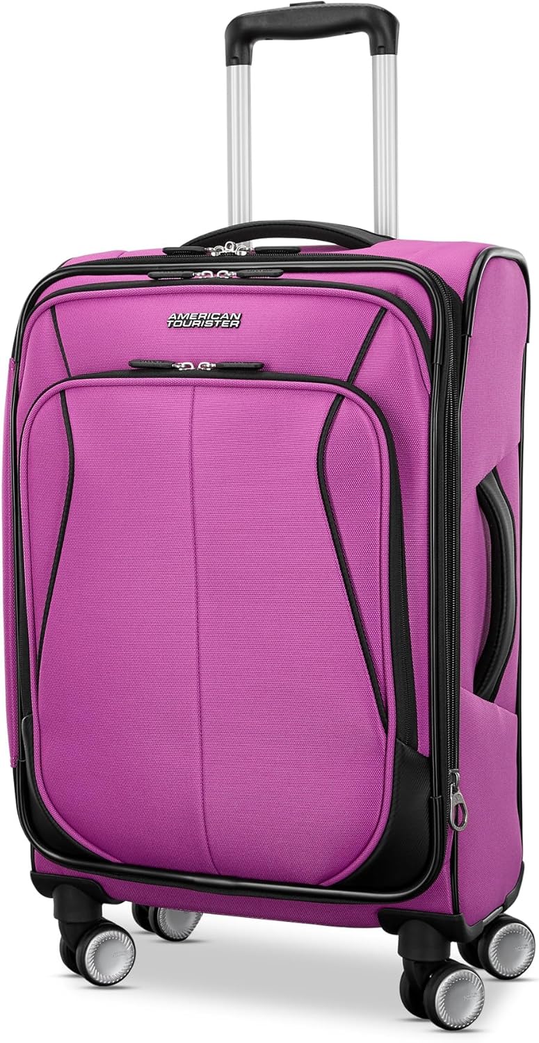 4 KIX 3.0 Carry-On Softside Expandable Luggage with 4 Spinner Wheels, Sapphire Blue