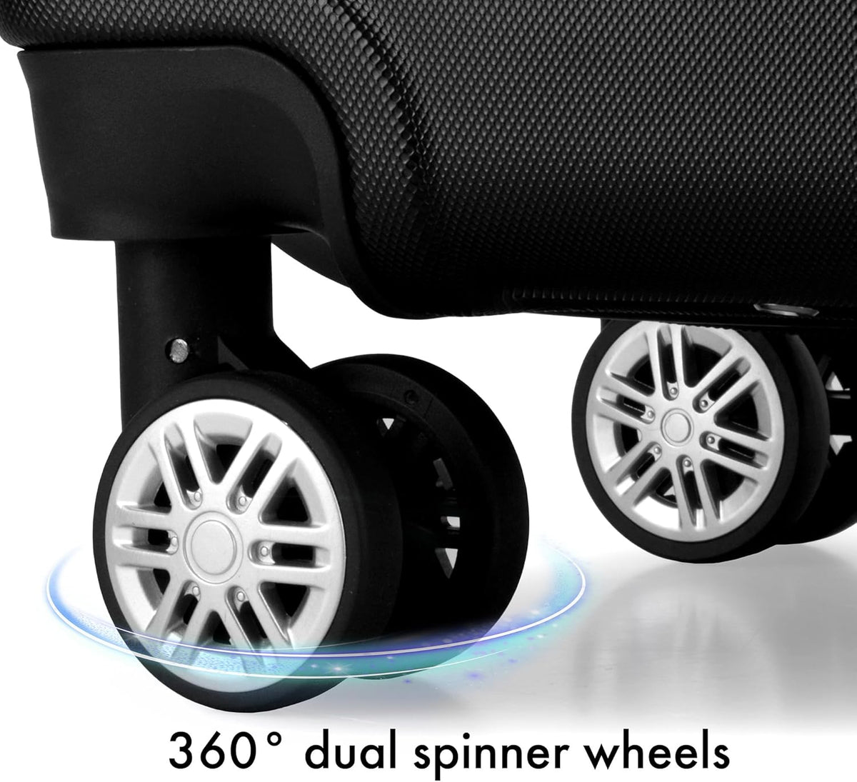 Expandable Hardside Spinner Luggage, Black, 21" Carry-on