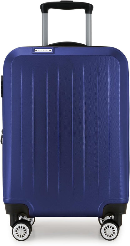 Expandable Hardside Spinner Luggage, Black, 21" Carry-on