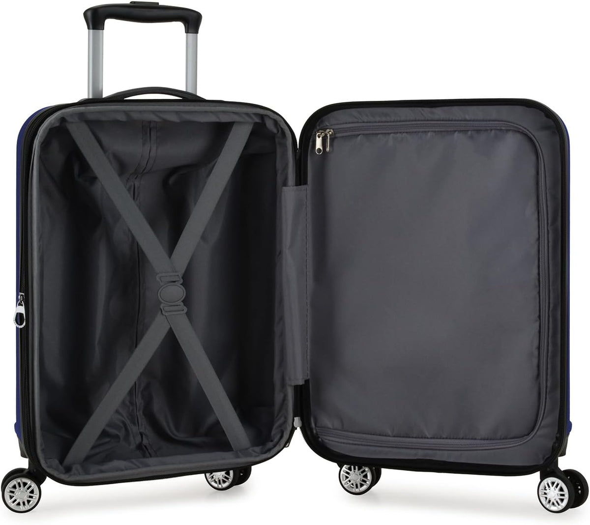 Expandable Hardside Spinner Luggage, Black, 21" Carry-on